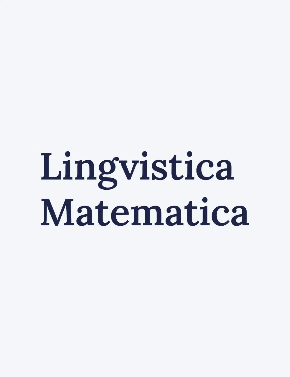 Lingvistica-Matematica