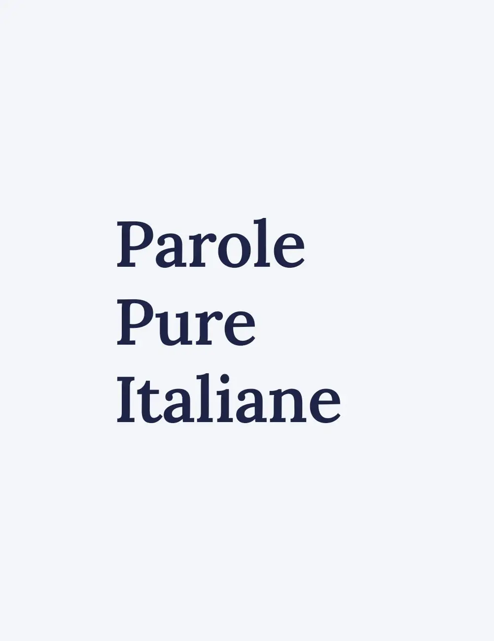 Parole Pure Italiane